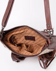 American Darling Hand Tooled Hair On Genuine Leather Women Bag Western Handbag Purse