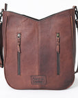 American Darling Hand Tooled Hair On Genuine Leather Women Bag Western Handbag Purse