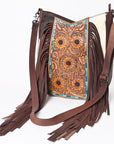 American Darling Hand Tooled Hair On Genuine Leather Women Bag Western Handbag Purse