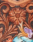American Darling Hand Tooled Hair On Genuine Leather Women Bag Western Handbag Purse