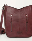 American Darling Hand Tooled Hair On Genuine Leather Women Bag Western Handbag Purse