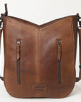 American Darling Hand Tooled Hair On Genuine Leather Women Bag Western Handbag Purse