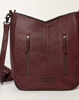 American Darling Hand Tooled Hair On Genuine Leather Women Bag Western Handbag Purse