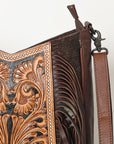 American Darling Hand Tooled Hair On Genuine Leather Women Bag Western Handbag Purse