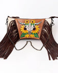 American Darling Cross Body I Hand Tooled Hair-On Genuine Leather Women Bag Western Handbag Purse