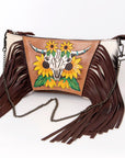 American Darling Cross Body I Hand Tooled Hair-On Genuine Leather Women Bag Western Handbag Purse