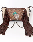 American Darling Cross Body I Hand Tooled Hair-On Genuine Leather Women Bag Western Handbag Purse