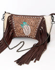 American Darling Cross Body I Hand Tooled Hair-On Genuine Leather Women Bag Western Handbag Purse