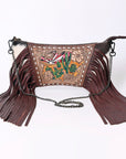 American Darling Cross Body I Hand Tooled Hair-On Genuine Leather Women Bag Western Handbag Purse
