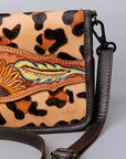 American Darling Cross Body I Hand Tooled Hair-On Genuine Leather Women Bag Western Handbag Purse