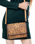 American Darling Hand Tooled Genuine Leather Women Bag Western Handbag Purse