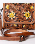 American Darling Hand Tooled Genuine Leather Women Bag Western Handbag Purse