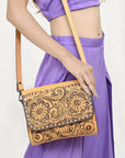 American Darling Hand Tooled Genuine Leather Women Bag Western Handbag Purse