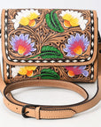 American Darling Hand Tooled Genuine Leather Women Bag Western Handbag Purse