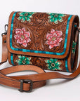 American Darling Hand Tooled Genuine Leather Women Bag Western Handbag Purse