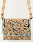 American Darling Hand Tooled Genuine Leather Women Bag Western Handbag Purse