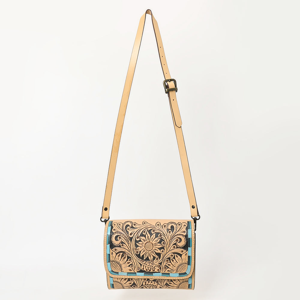 American Darling Hand Tooled Genuine Leather Women Bag Western Handbag Purse
