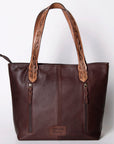 American Darling Tote Hand Tooled Hair-On Genuine Leather Women Bag Western Handbag Purse