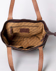 American Darling Tote Hand Tooled Hair-On Genuine Leather Women Bag Western Handbag Purse