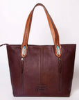 American Darling Tote Hand Tooled Hair-On Genuine Leather Women Bag Western Handbag Purse