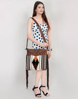 American Darling ADBGZ667 Signature Crossbody Hand Tooled Saddle Blanket Genuine Leather Women Bag Western Handbag Purse