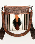 American Darling ADBGZ667 Signature Crossbody Hand Tooled Saddle Blanket Genuine Leather Women Bag Western Handbag Purse
