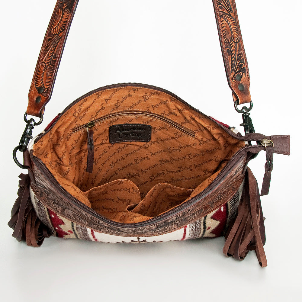 American Darling ADBGZ674 Signature Crossbody Hand Tooled Saddle