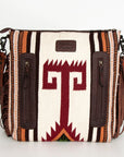 American Darling ADBGZ675 Signature Crossbody Hand Tooled Saddle Blanket Genuine Leather Women Bag Western Handbag Purse