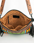 American Darling ADBGZ676 Signature Crossbody Hand Tooled Saddle Blanket Genuine Leather Women Bag Western Handbag Purse