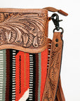 American Darling ADBGZ683 Signature Crossbody Hand Tooled Saddle Blanket Genuine Leather Women Bag Western Handbag Purse