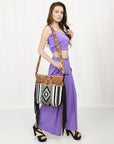 American Darling ADBGZ684 Signature Crossbody Hand Tooled Saddle Blanket Genuine Leather Women Bag Western Handbag Purse