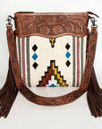 American Darling ADBGZ685 Signature Crossbody Hand Tooled Saddle Blanket Genuine Leather Women Bag Western Handbag Purse