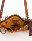American Darling ADBGS192BQ Messenger Hair-On Genuine Leather Women Bag Western Handbag Purse