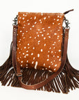 American Darling ADBGS192BQ Messenger Hair-On Genuine Leather Women Bag Western Handbag Purse