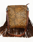 American Darling ADBGS192BR Messenger Hair-On Genuine Leather Women Bag Western Handbag Purse