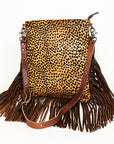American Darling ADBGS192BR Messenger Hair-On Genuine Leather Women Bag Western Handbag Purse