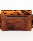 American Darling ADBGS178BE Envelope Hair-On Genuine Leather Women Bag Western Handbag Purse