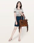 American Darling Tote Hair On Genuine Leather Women Bag Western Handbag Purse