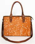 American Darling Briefcase Hair-On Genuine Leather Women Bag Western Handbag Purse