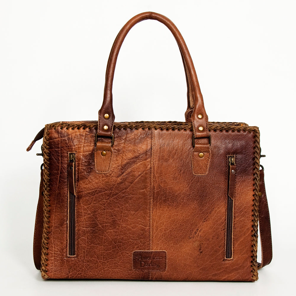 American Darling Briefcase Hair-On Genuine Leather Women Bag Western Handbag Purse