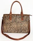 American Darling Briefcase Hair-On Genuine Leather Women Bag Western Handbag Purse
