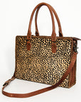 American Darling Briefcase Hair-On Genuine Leather Women Bag Western Handbag Purse