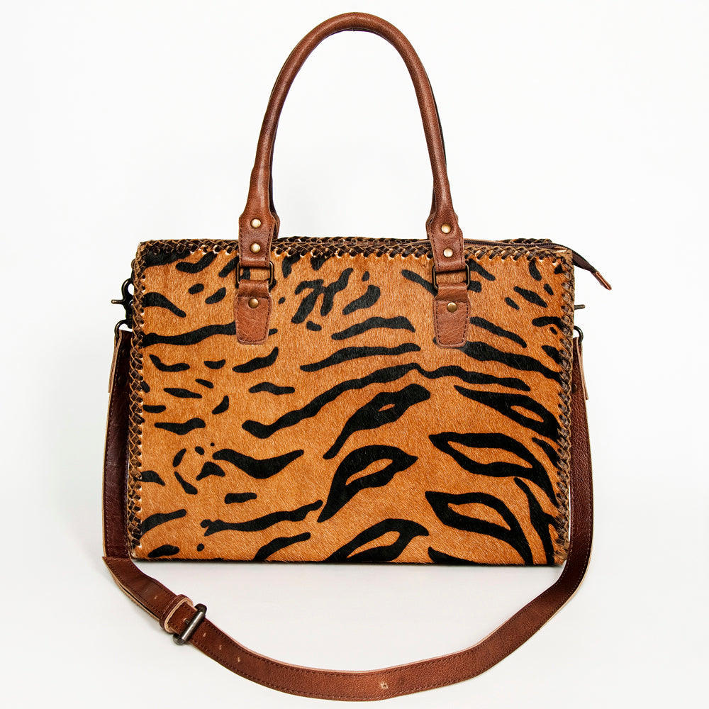 American Darling Briefcase Hair-On Genuine Leather Women Bag Western Handbag Purse
