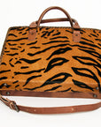 American Darling Briefcase Hair-On Genuine Leather Women Bag Western Handbag Purse
