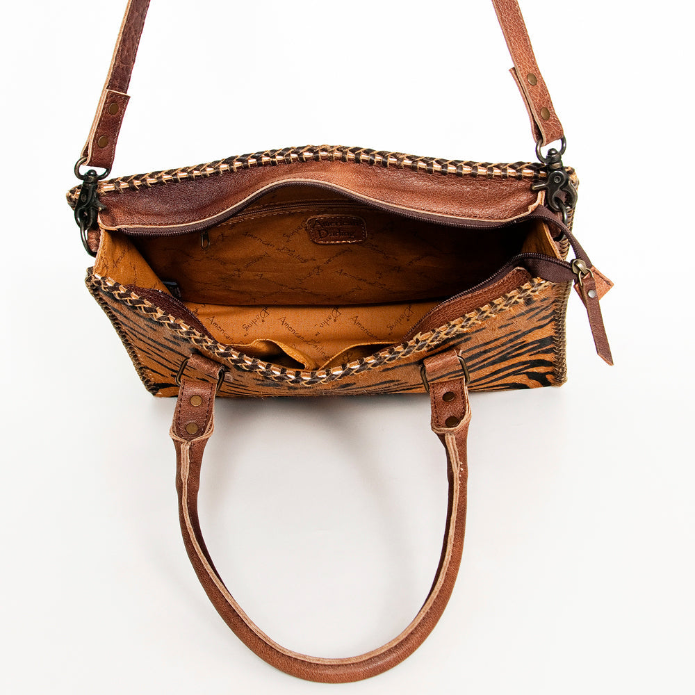 American Darling Briefcase Hair-On Genuine Leather Women Bag Western Handbag Purse