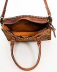 American Darling Briefcase Hair-On Genuine Leather Women Bag Western Handbag Purse