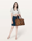 American Darling Briefcase Hair-On Genuine Leather Women Bag Western Handbag Purse
