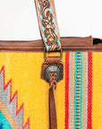 American Darling ADBG1033A Tote Saddle Blanket Genuine Leather women bag western handbag purse