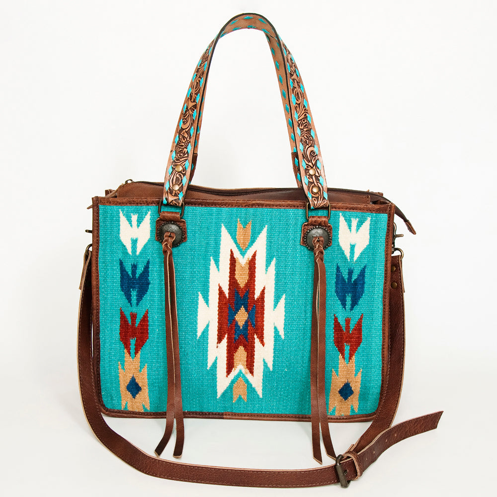 American Darling ADBG1033A Tote Saddle Blanket Genuine Leather women bag western handbag purse