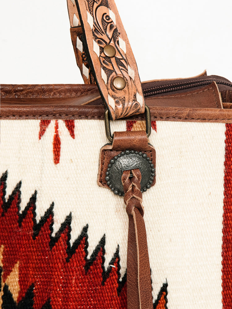 American Darling ADBG1033A Tote Saddle Blanket Genuine Leather women bag western handbag purse